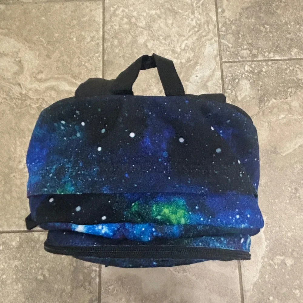 JanSport Doubleton Galaxy Space Backpack Blue Green JS0A7ZNY Kids School Bag
